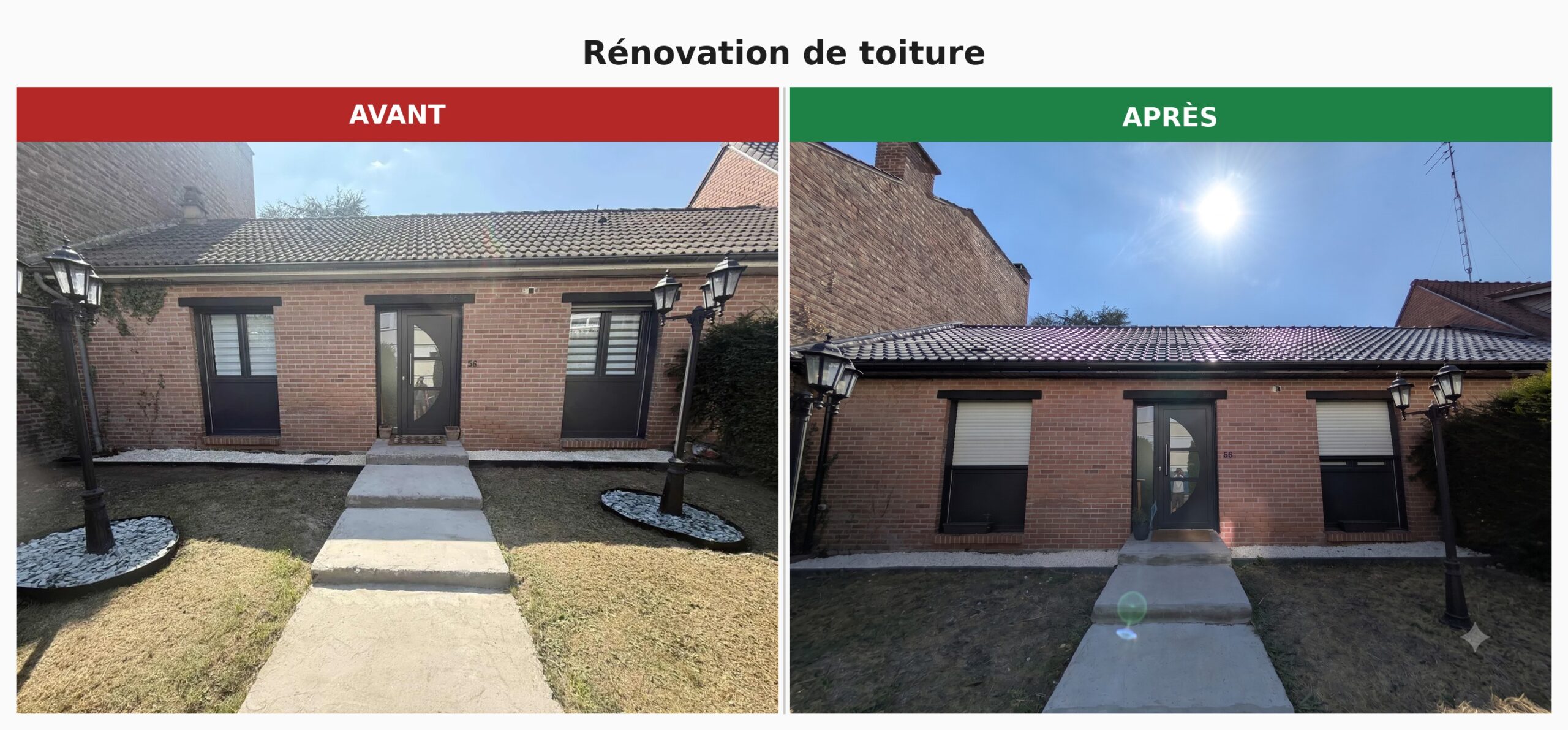 Services toiture maison avant apres